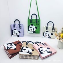 廠家直銷熊貓文創手提包斜挎包伴手禮韓版百搭日常休閑都市可愛