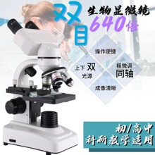 高清高倍雙目生物科研教學用光學顯微鏡放大40-640倍觀察看細菌學