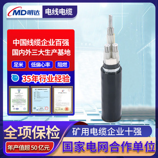 定制YJLV22鋁芯線纜三相工程架空地埋線3芯鎧裝國標低壓電力電纜