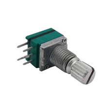 科能 R097N  10K 50K 100K  卧式 按鍵開關旋轉式碳膜電位器