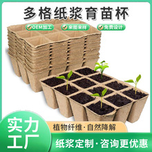 可降解紙漿育苗杯生菜草莓育苗盆可回收一次性家庭園藝營養缽紙杯