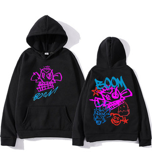 羳Arcane Jinx Cartoon Hooded Long Sleeve Harajuku Kawaii