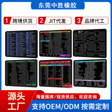 EXCELmousepad鼠標墊滑鼠墊制作英文快捷鍵源頭定制custom廠家