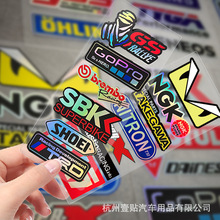 贊助商品牌鐳射汽車貼紙logo標志貼摩托車電動車車貼改裝賽車貼紙
