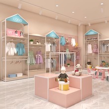兒童服裝店展示架陳列架童裝貨架母嬰店專用展示櫃鐵藝陳列掛衣架