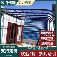 室外耐力板雨棚別墅鋁合金組裝陽蓬戶外庭院透明遮陽棚露台雨棚