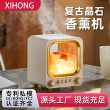 跨境新款香薰機加濕器智能藍牙音響款家用辦公USB香薰晶石擴香機