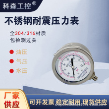 耐高溫不銹鋼壓力表Y100BF 油壓水壓氣壓304 316L 不銹鋼壓力表