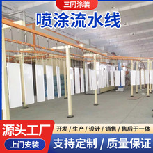 鋁板鋁幕牆靜電噴塗噴塑噴漆設備吊線  塗裝設備高溫噴塑流水線