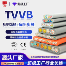TVVB電梯專用隨行扁平電纜電線3~60芯國標純銅行車電動伸縮門扁線