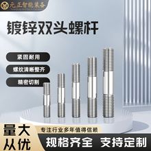 304不銹鋼雙頭螺桿 M10防腐防銹五金配件兩頭螺栓帶絲連接螺柱桿