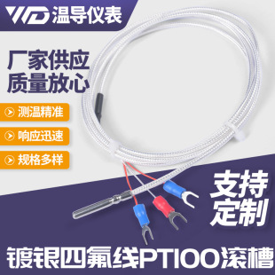Pt100電熱偶溫度傳感器探頭貼片探針鉑熱電阻 溫度傳感器滾口封裝