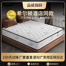 希爾頓五星酒店席夢思海綿床墊乳膠椰棕靜音獨立彈簧20CM健康護脊