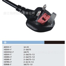 生產JT006A英規三芯BSI1363插頭SAS0沙特認證H05V-K高溫電源線