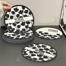 新品郁金香隔熱墊餐桌高級感家用硅膠杯墊多用途防燙鍋墊套裝批發