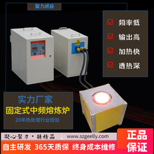 30公斤IGBT小型中頻感應冶煉爐 煉鐵煉鋼熔煉鋼 坩堝加熱熔爐
