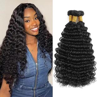 Deep Wave Human Hair Bundles 9A lll˰lSSֱl