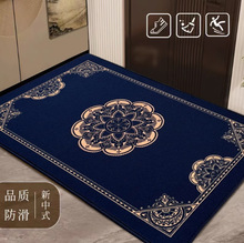 新中式入戶防滑地墊家用耐磨易打理圈絨地墊玄關進門防滑腳墊子