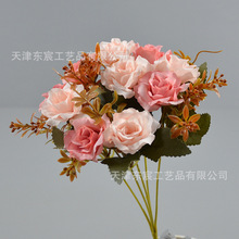 22款鑽石玫瑰把花 餐桌擺放家居裝飾玫瑰花 新娘婚禮捧花仿真花
