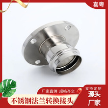 304衛生級雙卡壓式不銹鋼法蘭盤轉換接頭喜粵水管廠家批發法蘭片
