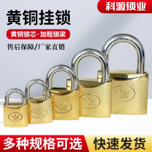 純銅掛鎖家用老式門鎖儲物櫃子小鎖頭宿舍倉庫集裝箱黃銅長梁掛鎖