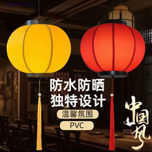 PVC中式羊皮燈籠防水防曬吊燈仿古燈籠戶外廣告新年喜慶大紅燈籠