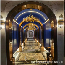 不銹鋼門套造型室內異形埡口套包邊半圓弧形金屬裝飾條加 工