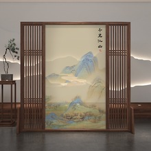 新中式屏風隔斷客廳卧室遮擋家用現代簡約入戶玄關禪意辦公室座屏