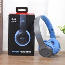 跨境新款P47藍牙耳機頭戴式可折疊重低音外貿禮品無線運動耳機
