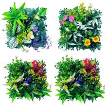 亞馬遜仿真植物牆假草皮背景塑料綠植牆裝飾仿真植物草坪廠家批發