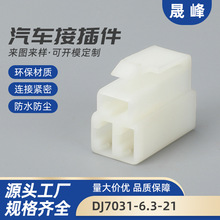 DJ7031-6.3-21 ABS殼6.3汽車連接器 車用接插件電動車摩托車2孔