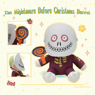 yThe Nightmare Before Christmas Barrel Plushf}ǰج