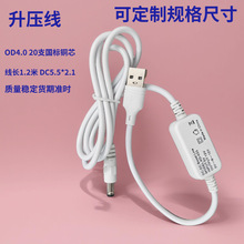 廠家直銷USB轉DC連接線充電寶充電器電源線鋰電池路由器12V升壓線