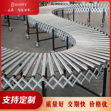 小型不銹鋼流水線裝車卸貨神器動力滾筒輸送機伸縮輸送線滾筒線