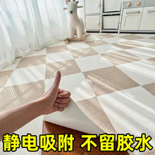 拼接地毯免膠自粘客廳卧室爬行墊免打理床邊滿鋪方塊圍欄防滑地墊