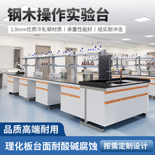 鋼木實驗室工作台化學實驗桌試驗台全鋼實驗台化驗室操作台通風櫃