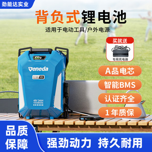 21V42V55V背包鋰電池 割草機農用綠籬機電池大容量電瓶戶外電源
