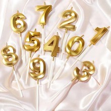 歌劇院鍍金裝飾蠟燭彩金鑽石蠟燭ins風浪漫生日蠟燭數字款