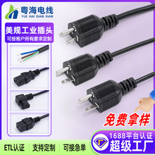 美規工業電源線6-15P/5-20P/6-20P/6-30R/L5-15P大功率美式插頭