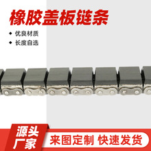單雙排U型碳鋼不銹鋼帶橡膠蓋板鏈條/新能源傳動輸送鏈條