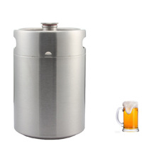 5L精釀自釀啤酒桶304不銹鋼扎啤桶二發桶酒廠配送螺紋蓋耐壓酒壺