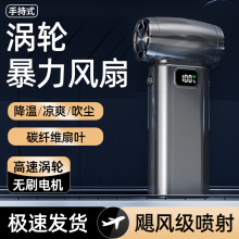 暴力渦輪風扇2025新款跨境手持高速渦輪禮品2025桌面小風扇跨境