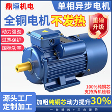單相純銅電動機國標全型號220V小型雙值電容電機1.1/1.5