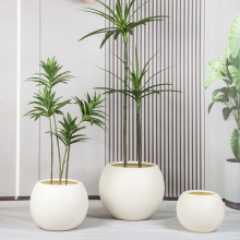 廠家批發球形塑料花盆1.5米大型仿真植物裝飾盆橡皮樹落地種植盆