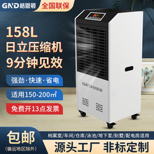 格恩頓除濕機工業家用除濕器158L大功率干燥機商用倉庫車間抽濕機