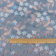 綉花亮片花朵兔毛PV絨扎染刺綉舞台服玩具沙發地毯抱枕面料布料