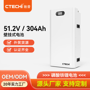15.5KWH家庭壁掛式電池51.2V304AH磷酸鐵鋰電池ESS光伏發電系統