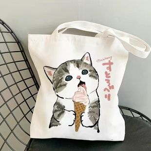 Cute Cat Canvas Tote Bag؈䷫WaֵinsL