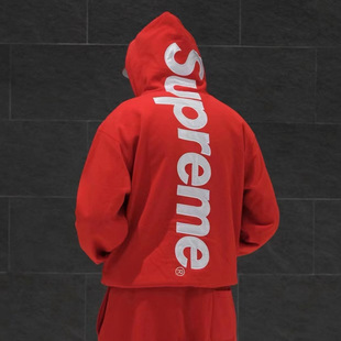 SUPREME BIG LOGO JACQUARD HOODED SWEATSHIRT LOGOñ l