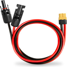 XT60I-F轉MC4太陽能充電線太陽能連接器12AWG硅膠線 工廠批發